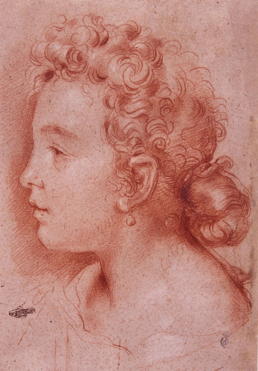 Portret van Faustina Maratti door Carlo Maratta or Maratti