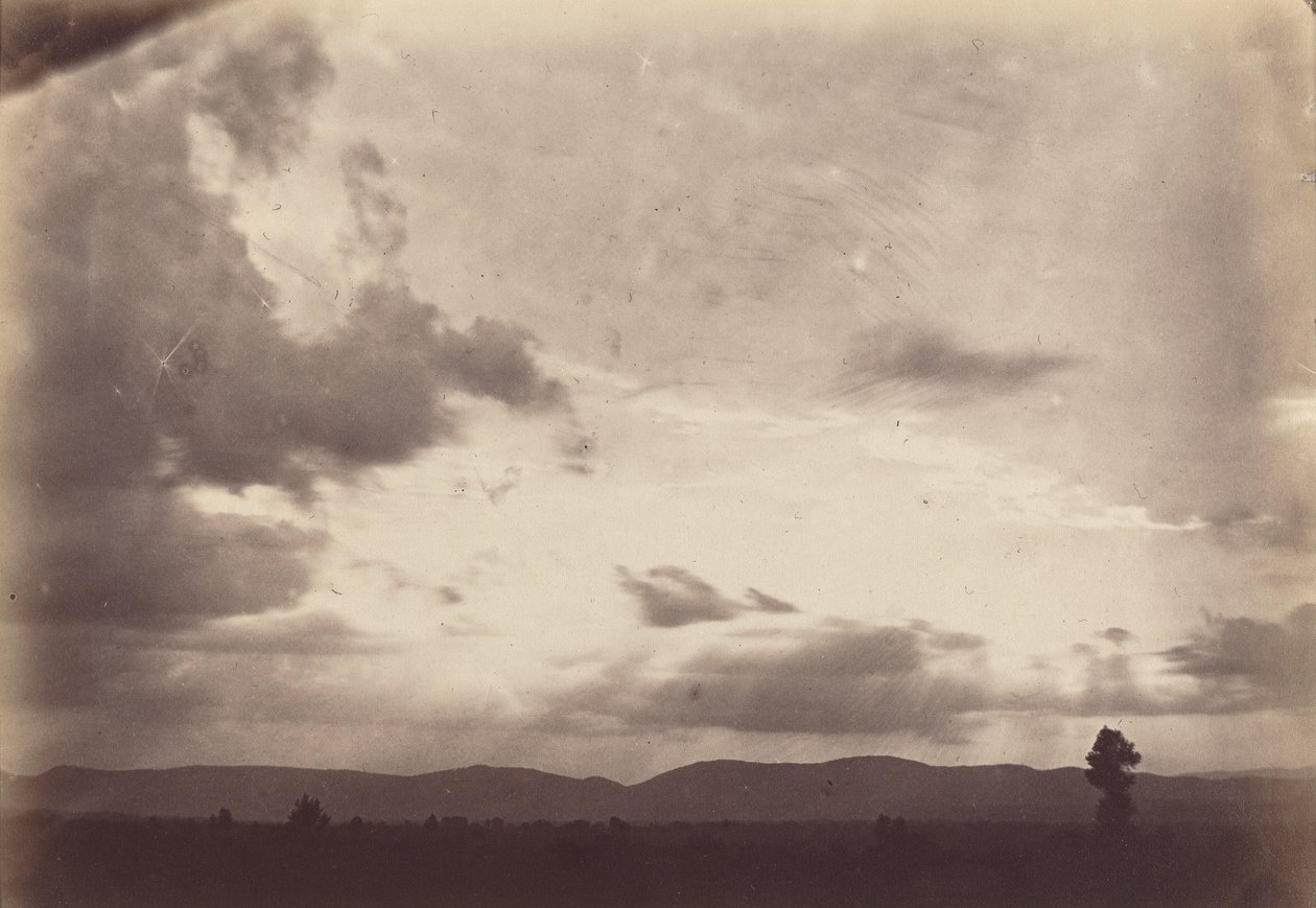 Wolkenstudie, Romeinse Campagna,c. 1860 (foto) door Carlo Baldassare Simelli