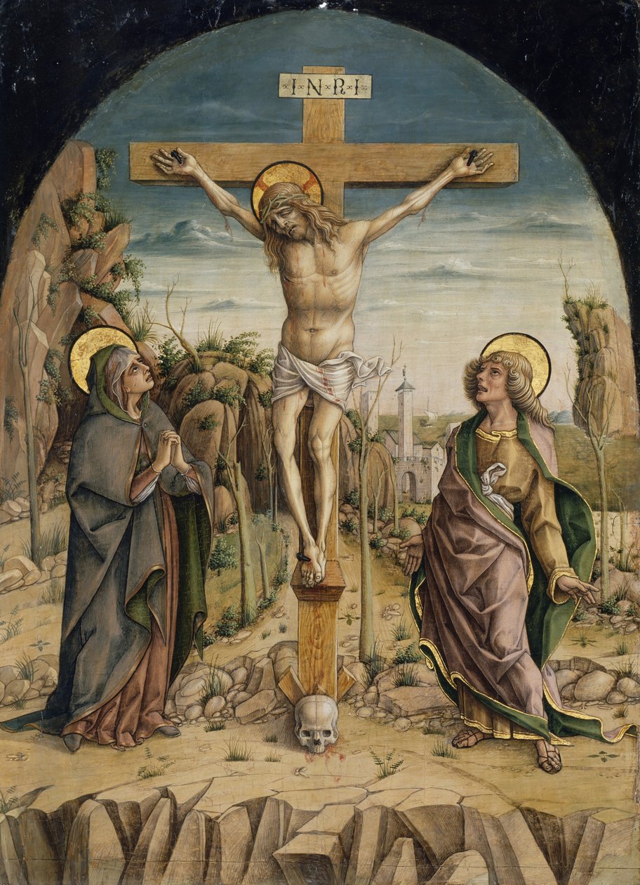 De Kruisiging door Carlo Crivelli