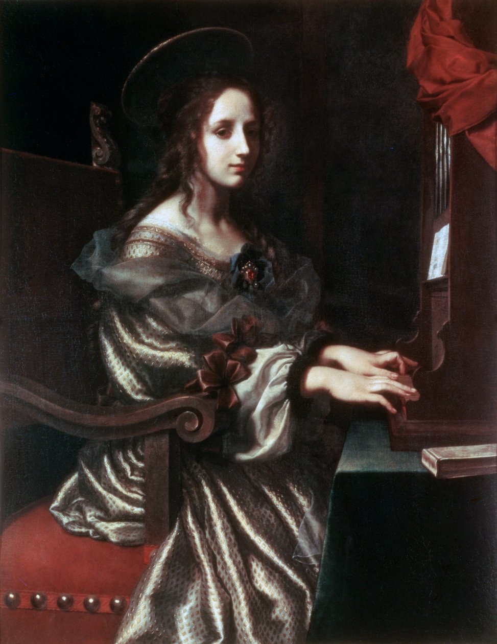 Sint Cecilia, 1640s door Carlo Dolci