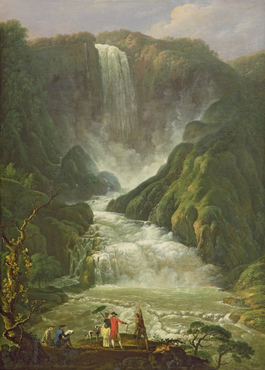 De watervallen van Terni door Carlo Labruzzi