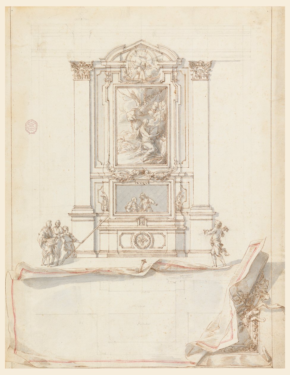 Ontwerp voor een Altaar door Carlo Marchionni