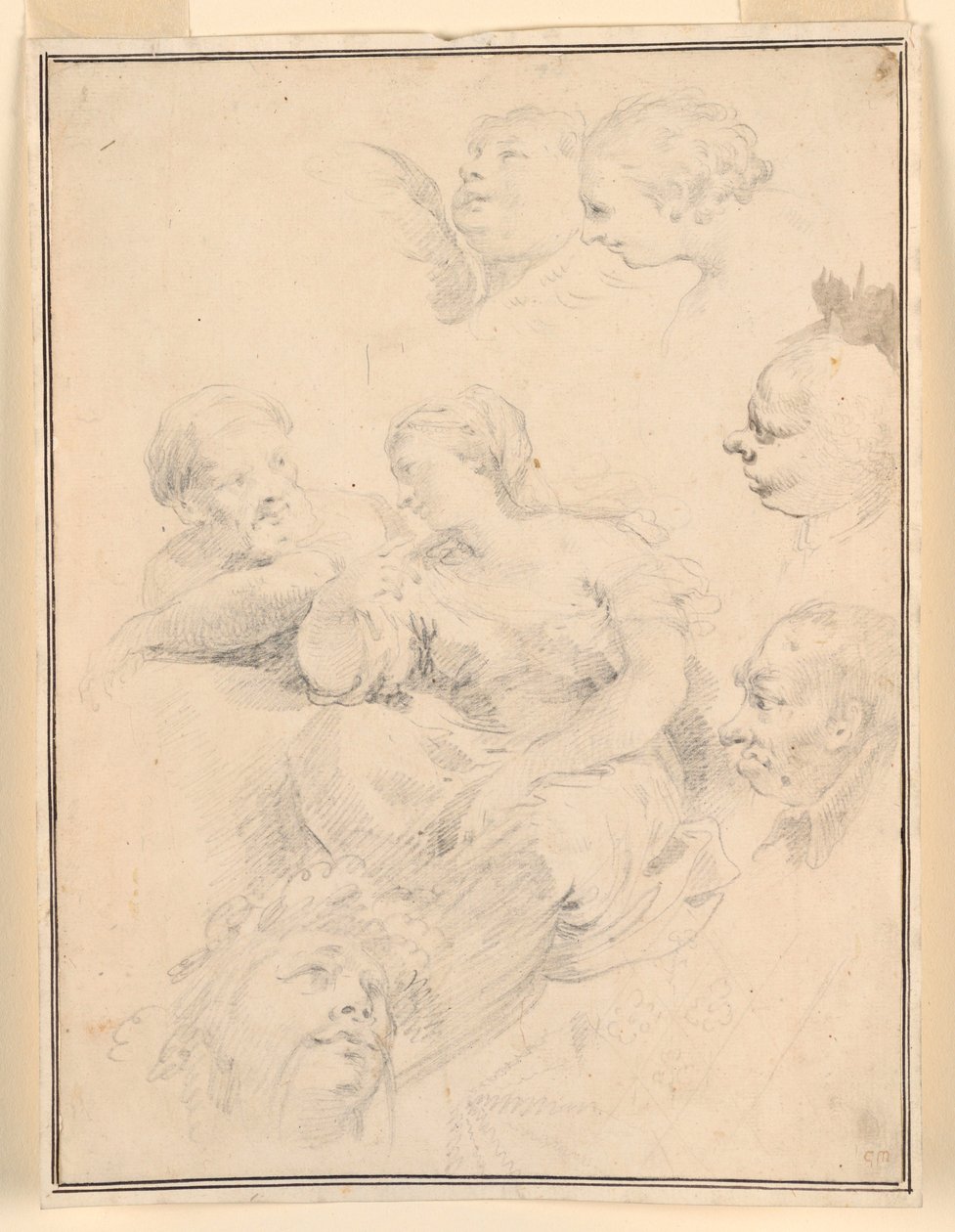 Tekening, Figurale schetsen, 1775 door Carlo Marchionni