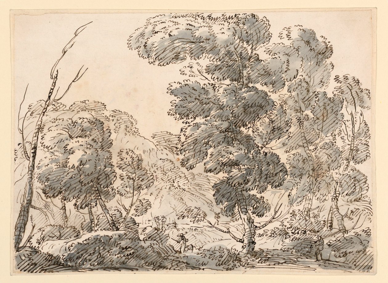 Tekening, Weg in een bergachtig land, 1770-1786 door Carlo Marchionni