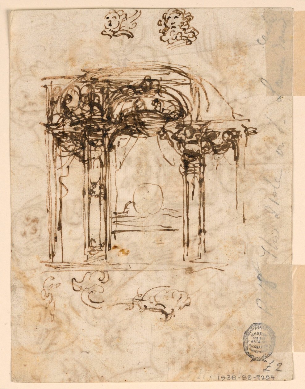 Tekenen, Studies van hoofden, 1760-80 door Carlo Marchionni