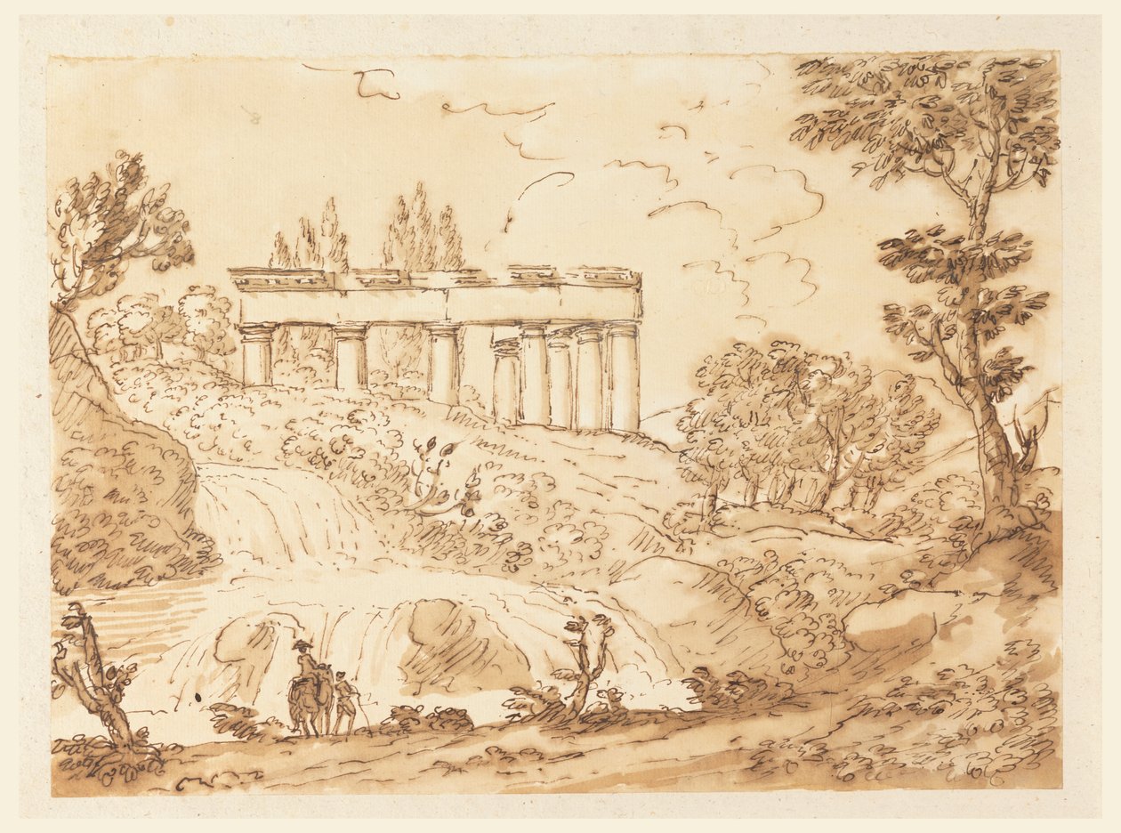 Landschap met Tempelruïnes door Carlo Marchionni