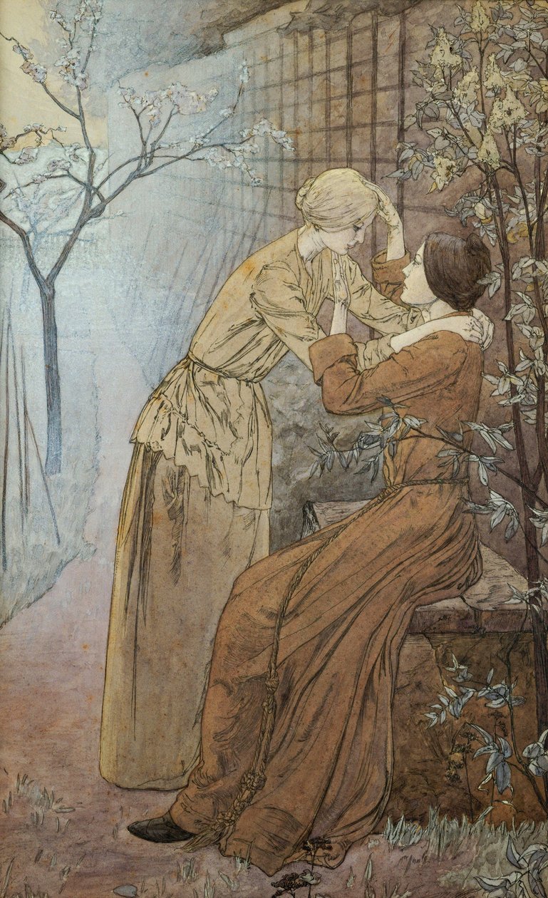 De ontmoeting, 1892 door Carlos Schwabe