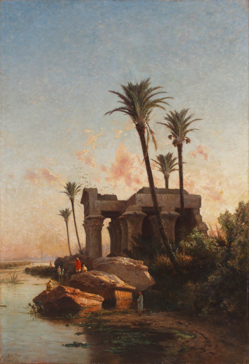 Egyptisch landschap door Carlos de Haes