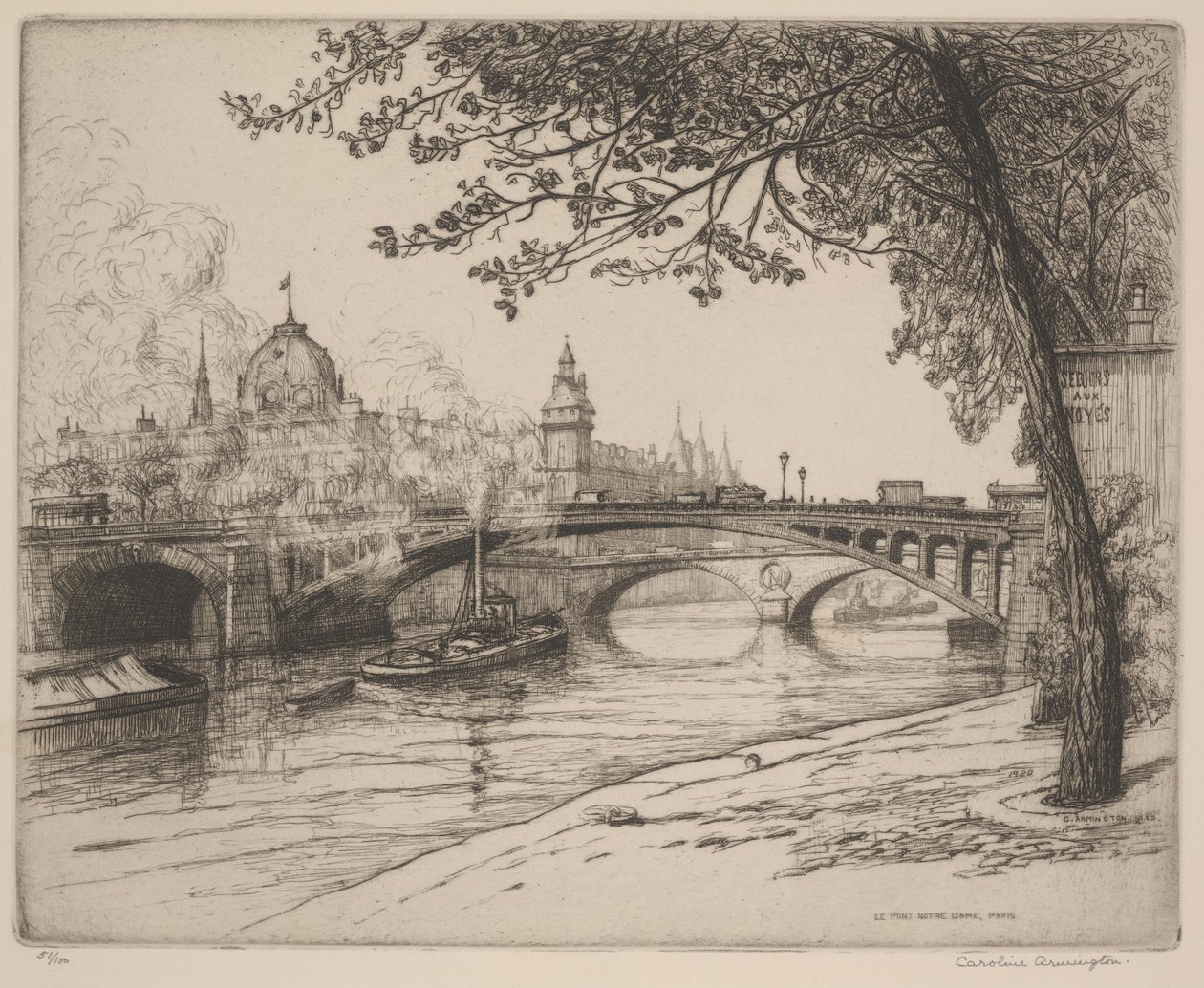 Le Pont Notre Dame, Parijs door Caroline Armington