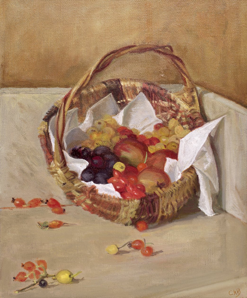 Mand met fruit door Caroline Hervey Bathurst