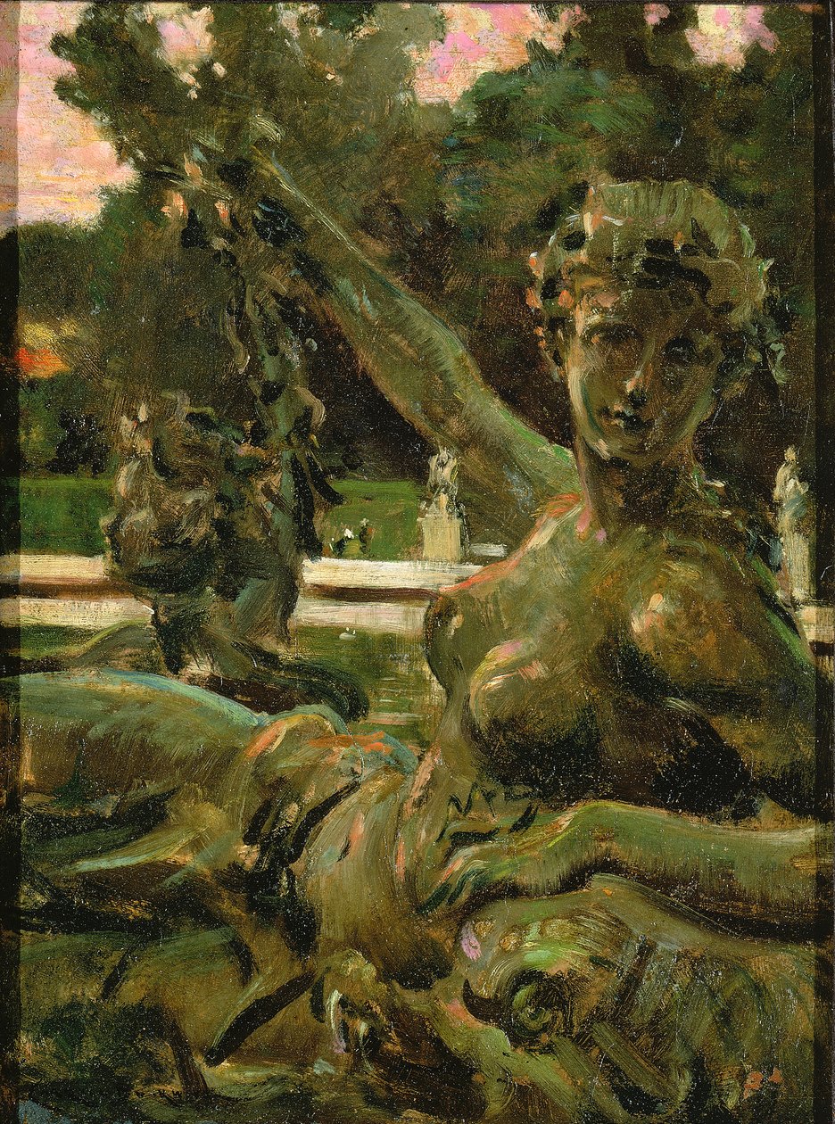 Nimf en Cupido, 1913 door Carroll Beckwith
