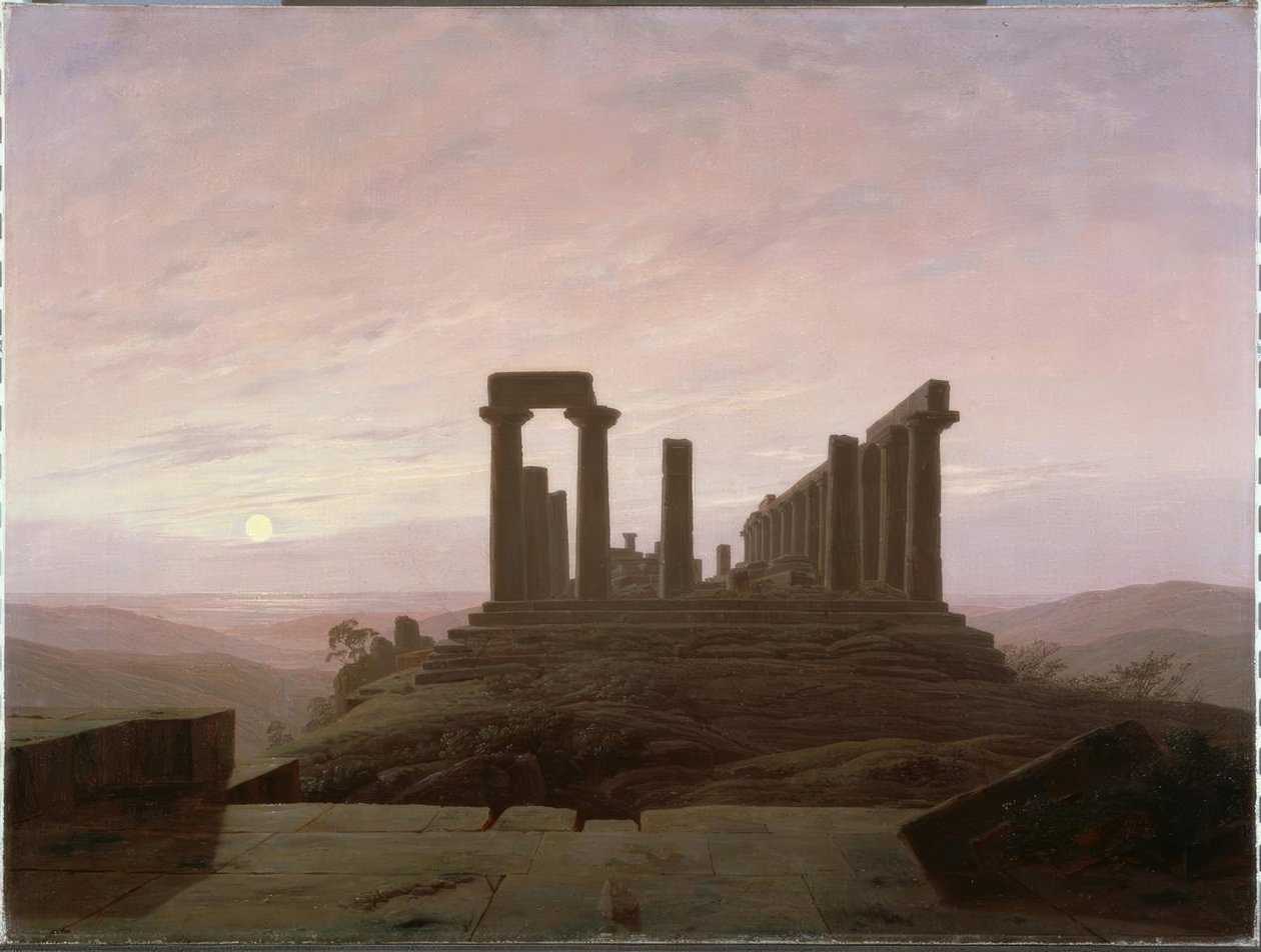 Juno-tempel in Agrigento door Caspar David Friedrich