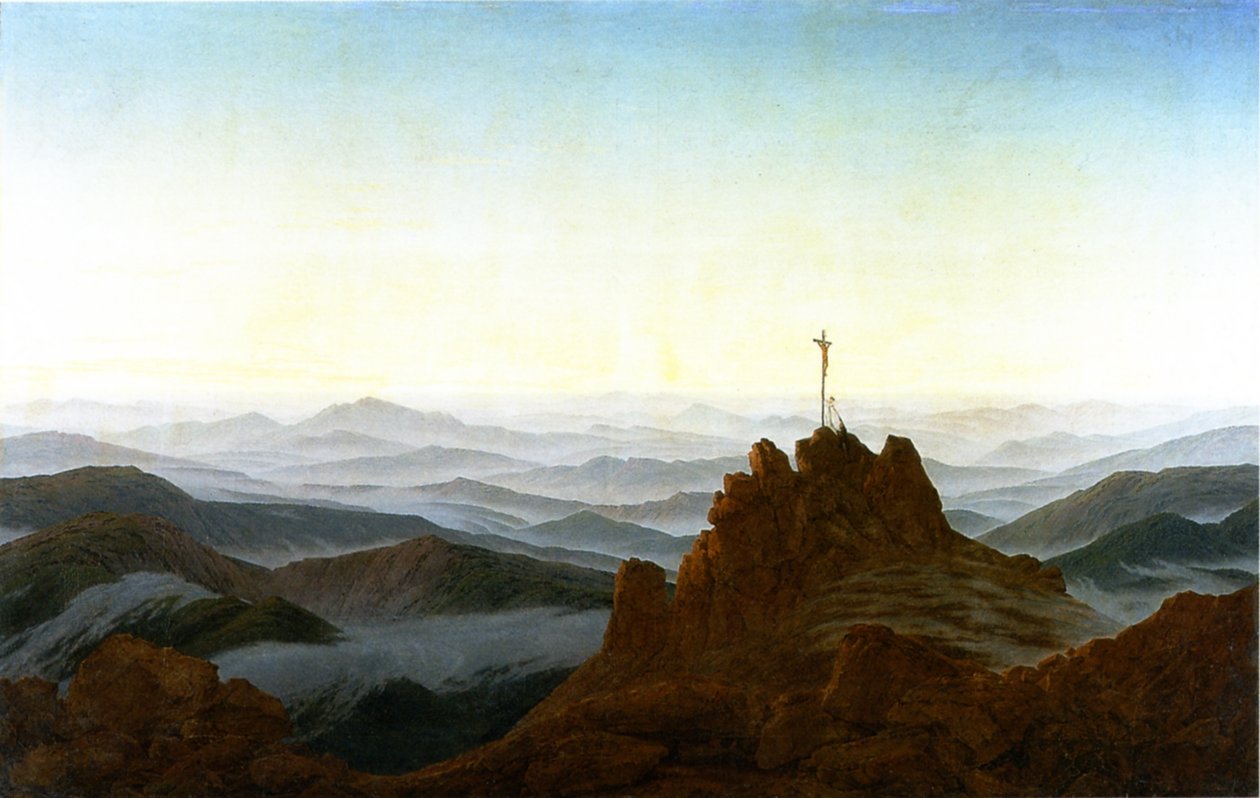 Ochtend in het Reuzengebergte door Caspar David Friedrich