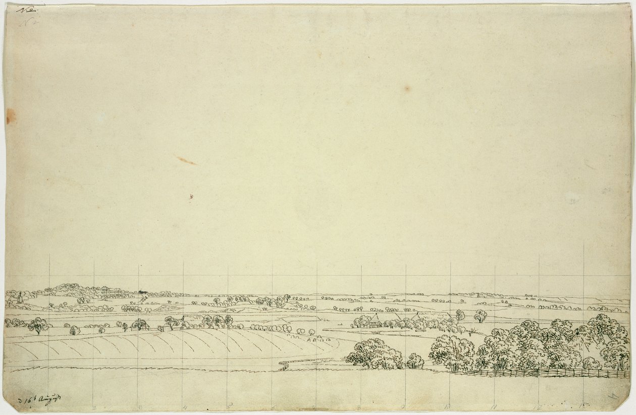 Uitzicht richting Putbus door Caspar David Friedrich
