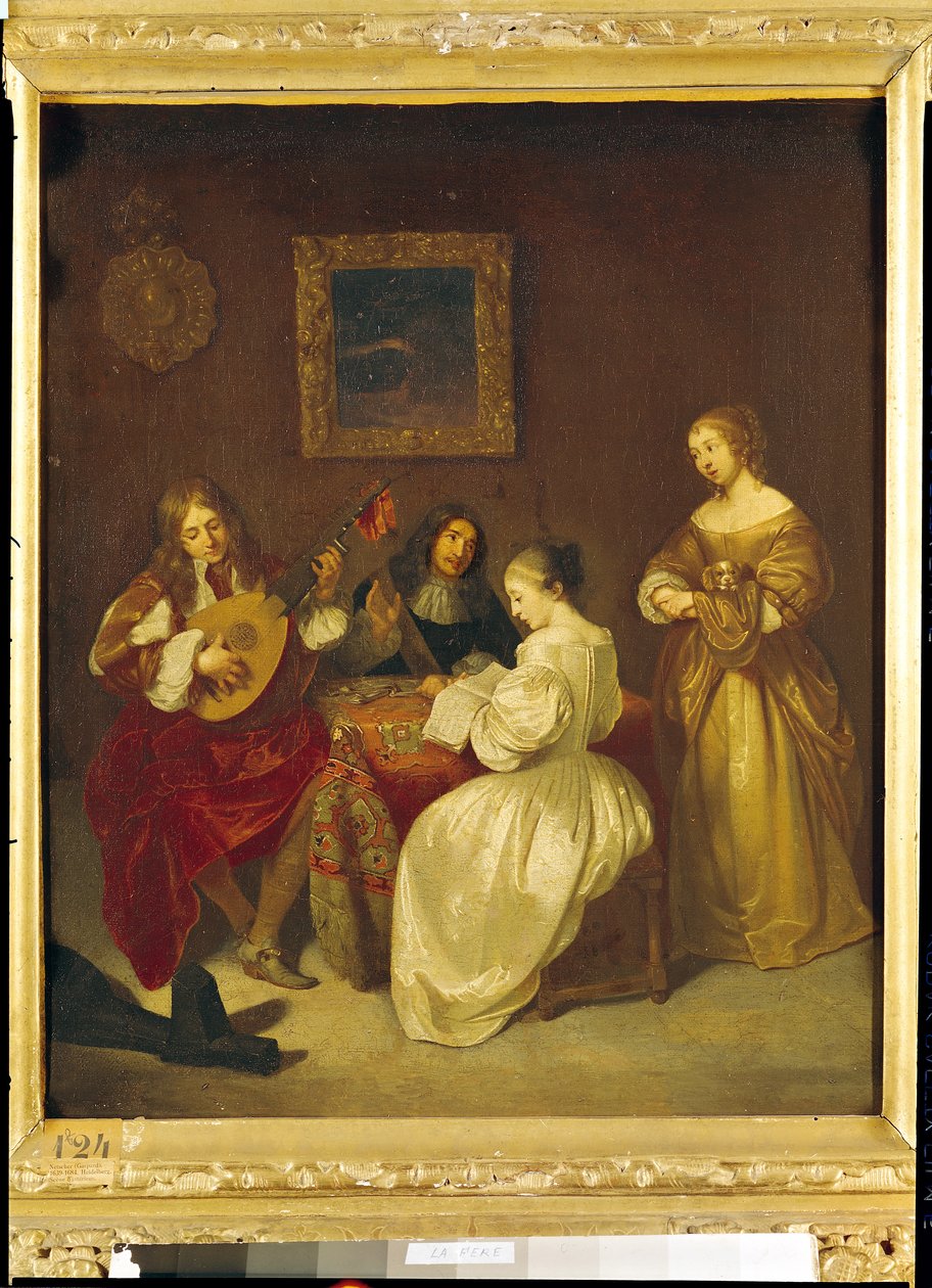 Interieur Scène door Caspar Netscher