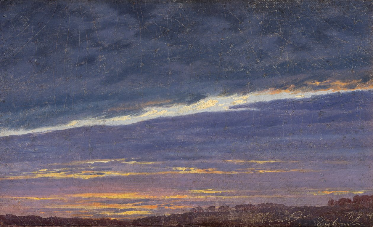Avondlucht met wolken door Caspar David Friedrich