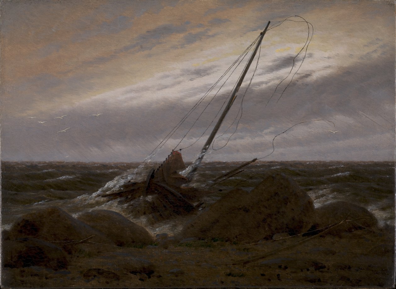 Na de storm door Caspar David Friedrich