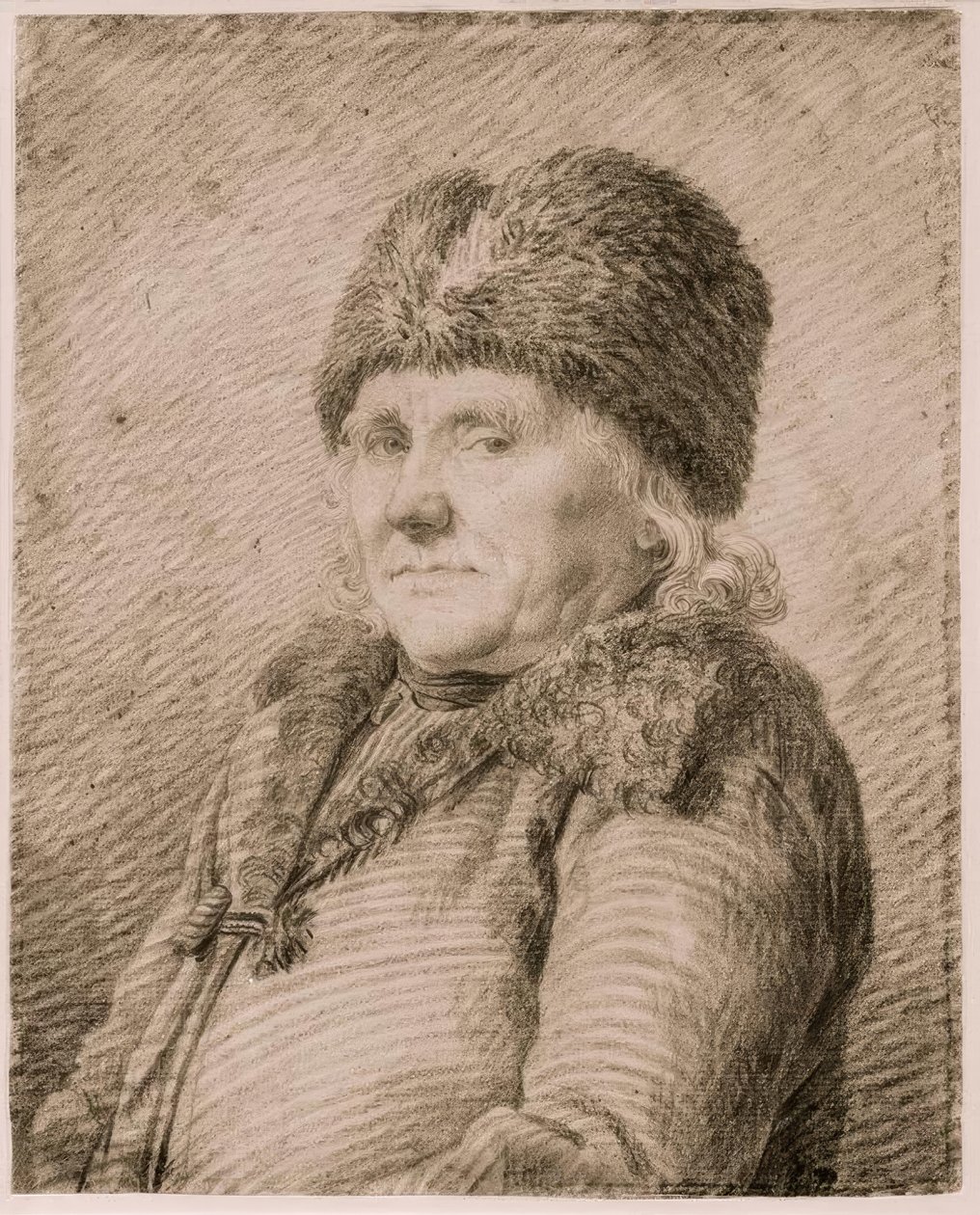 Portret van de vader Adolph Gottlieb Friedrich door Caspar David Friedrich