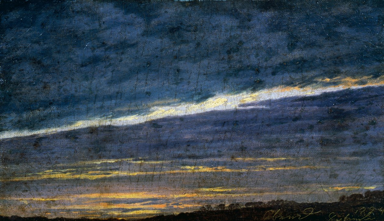 Bewolkte avondlucht door Caspar David Friedrich