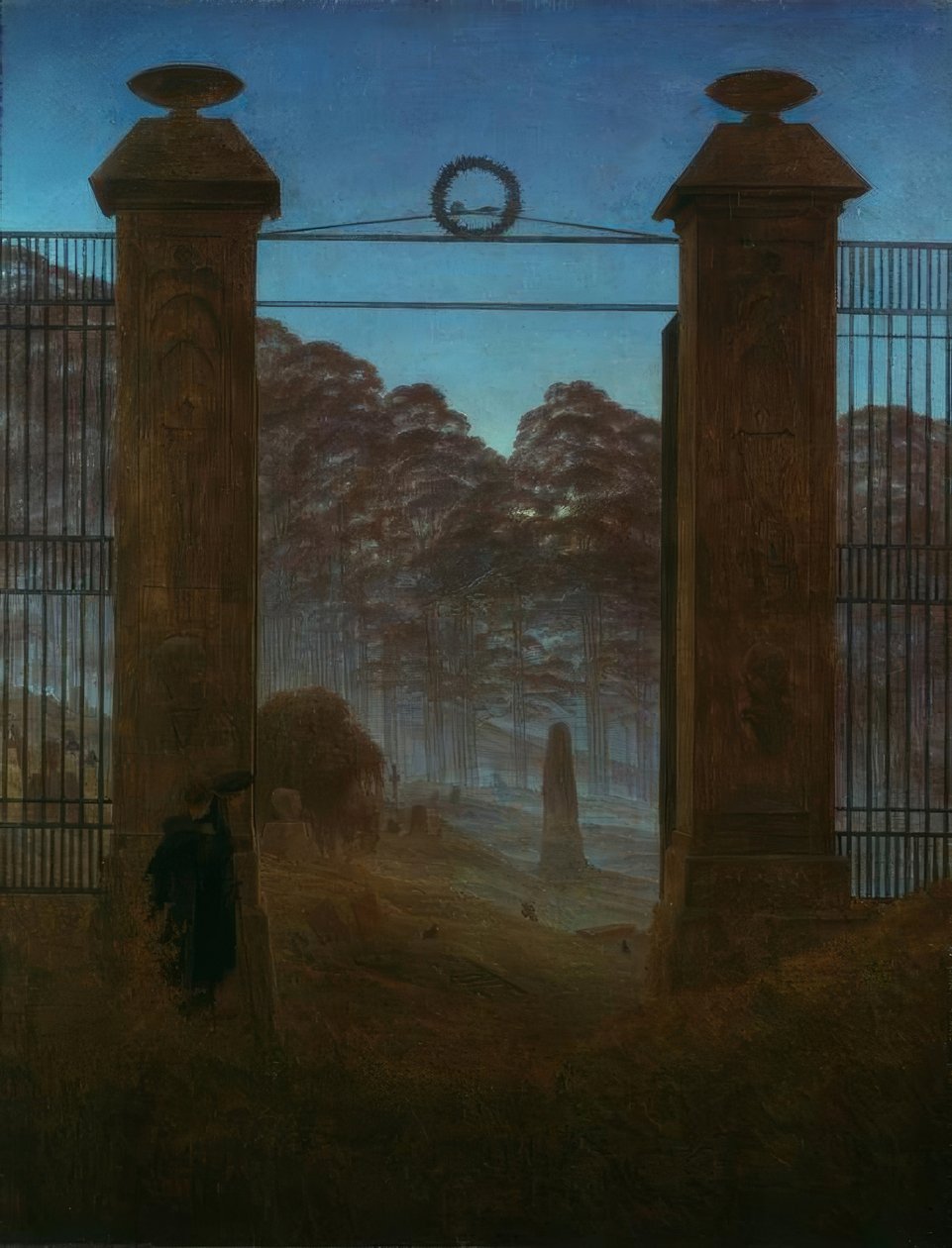 Het kerkhof door Caspar David Friedrich