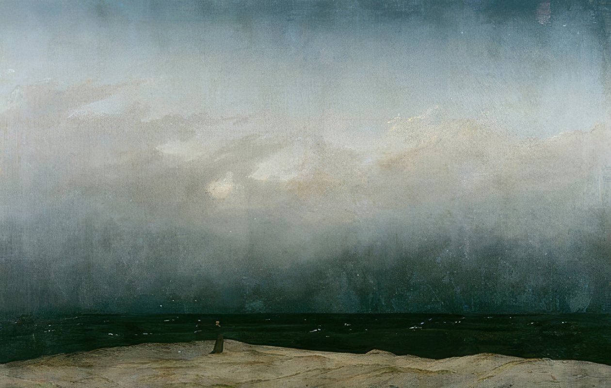 De monnik aan zee. 1808-1810 door Caspar David Friedrich