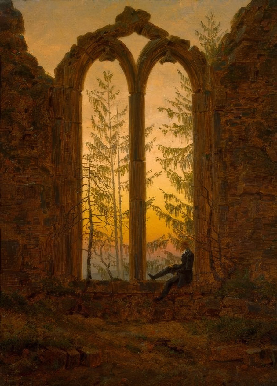 De dromer door Caspar David Friedrich