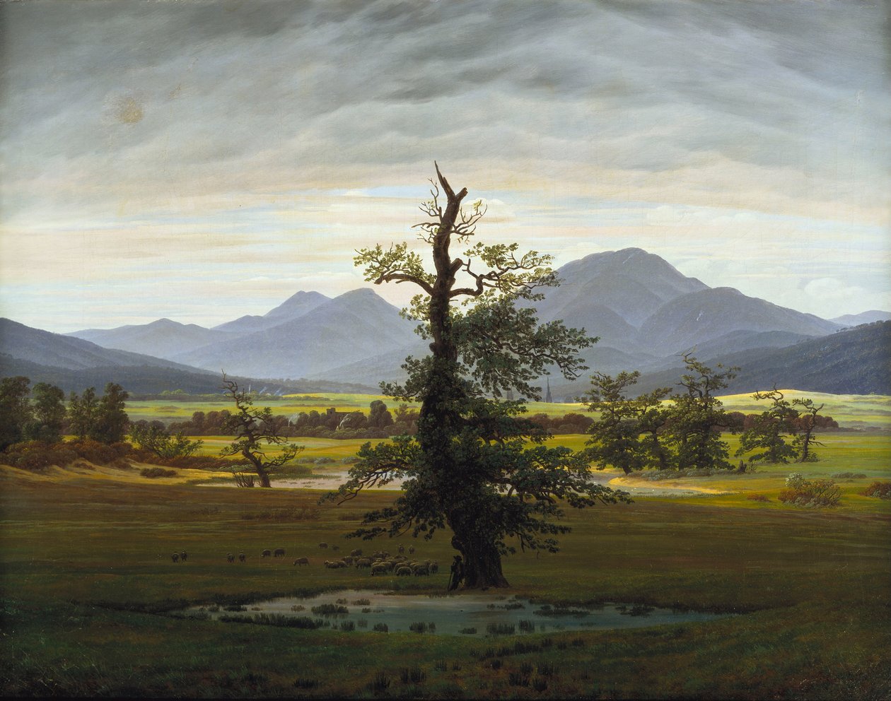 De eenzame boom door Caspar David Friedrich