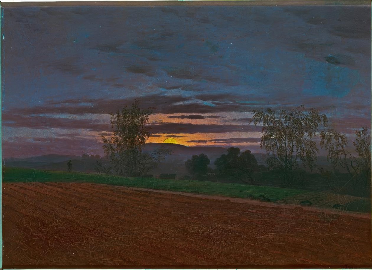 Stoppelveld door Caspar David Friedrich