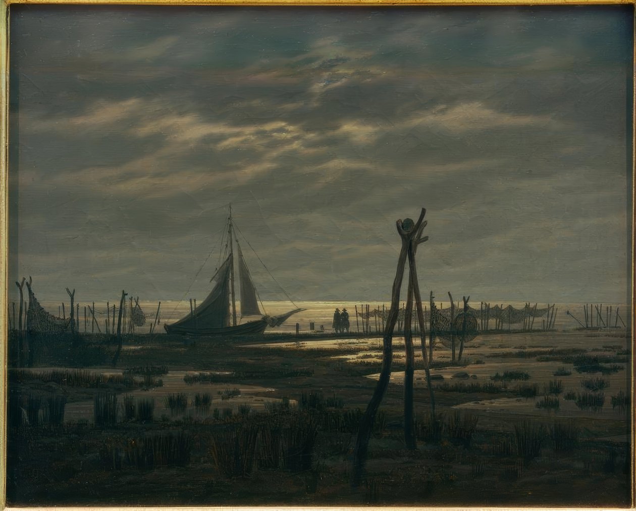 Moerassig strand door Caspar David Friedrich