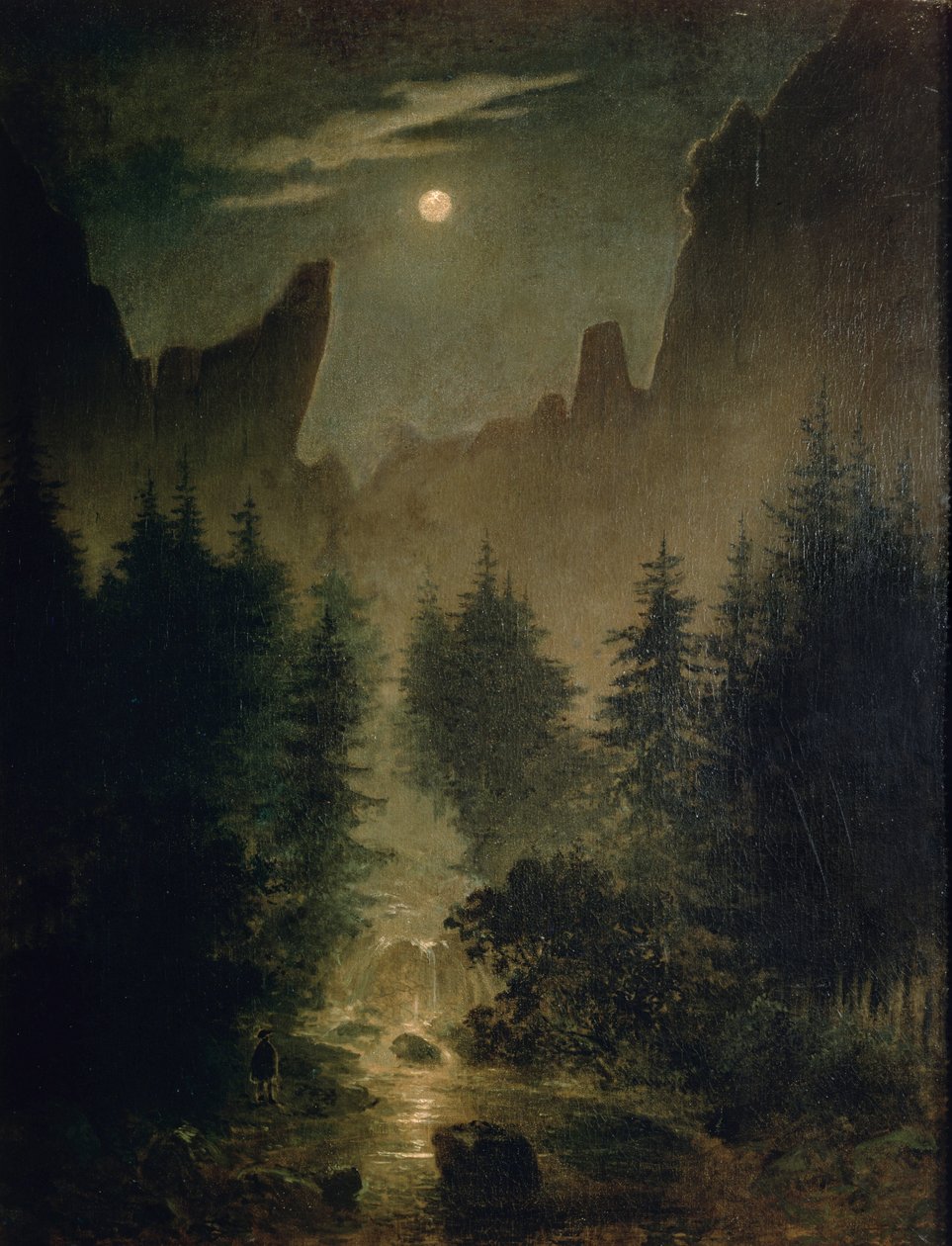 Uttewalder Grund door Caspar David Friedrich