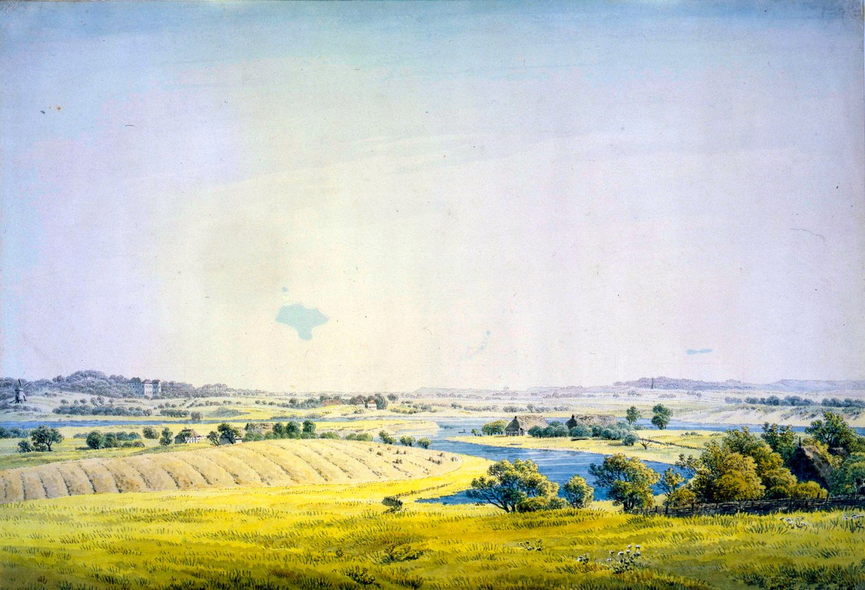 Uitzicht over Putbus, 1824-1825 door Caspar David Friedrich