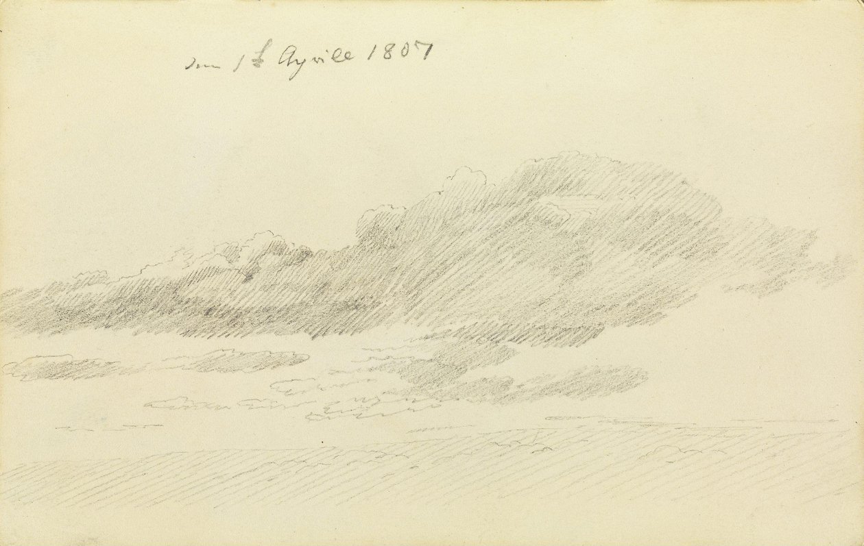 Studie van de wolk door Caspar David Friedrich