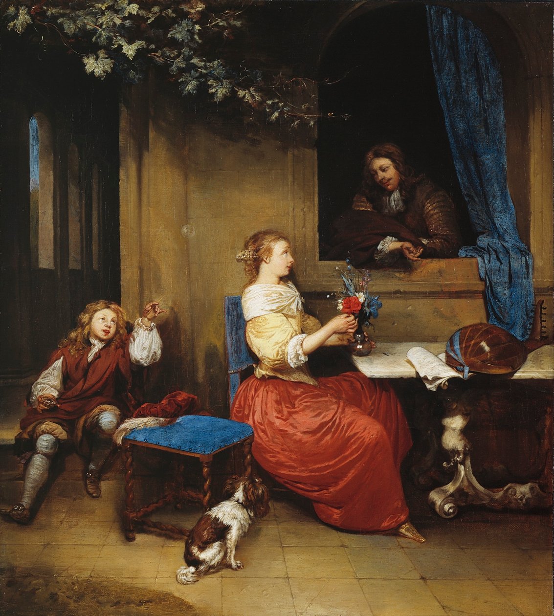 Verkering door Caspar Netscher