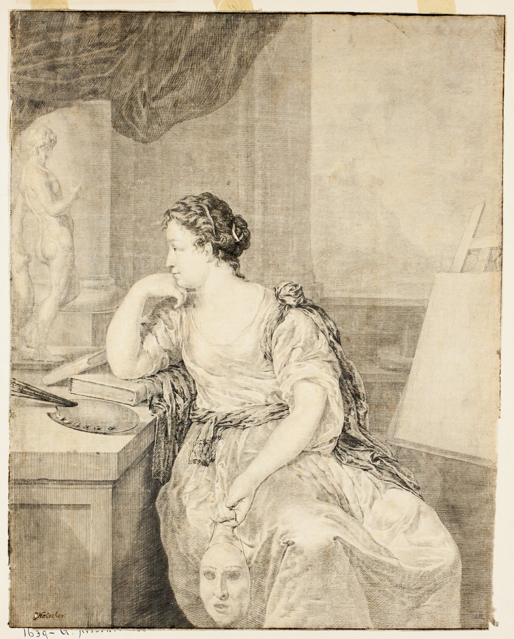 Portret van Madame de Poullain door Caspar Netscher