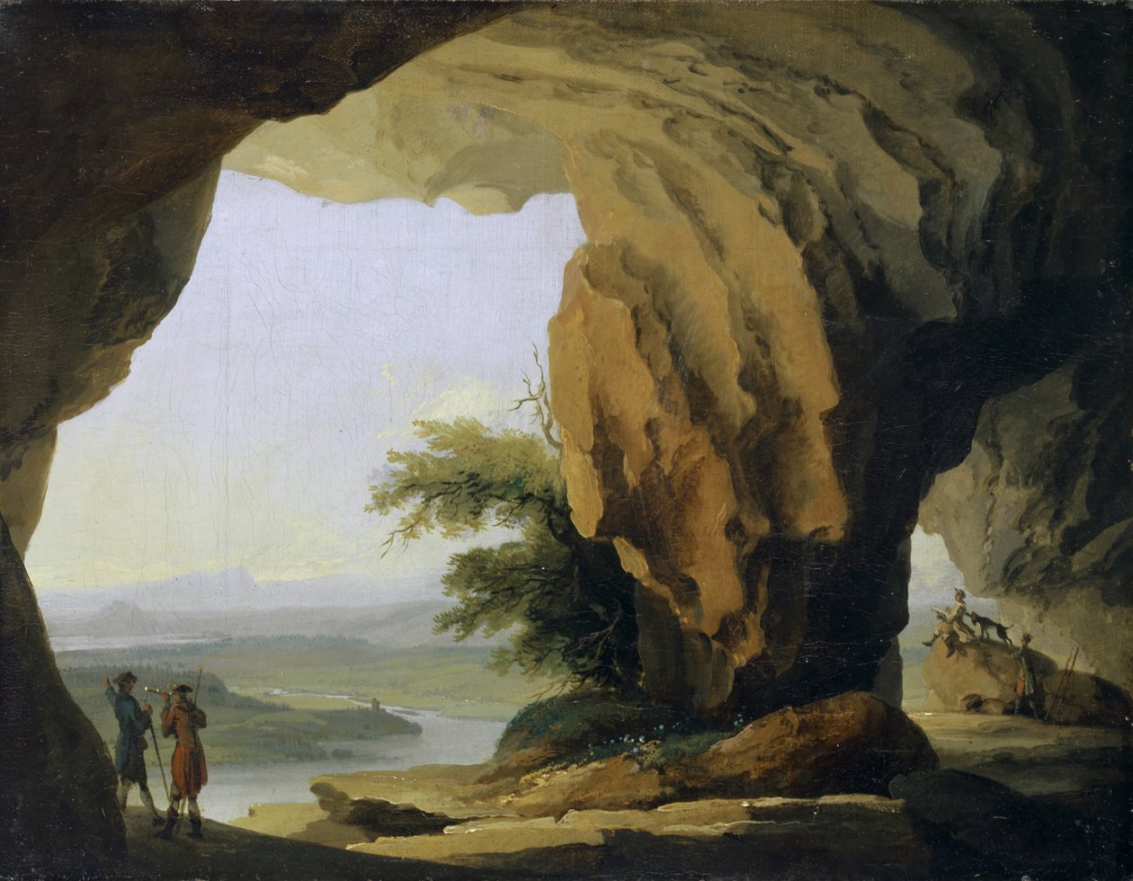 Landschap met Beatusgrot, c.1774-77 door Caspar Wolf