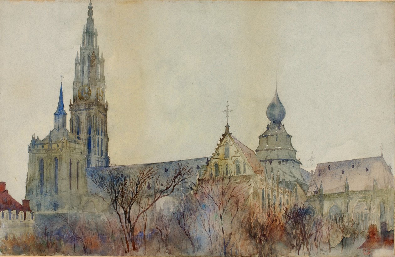 Antwerp Cathedral door Cass Gilbert