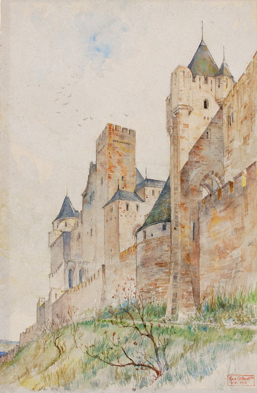 Kantelen van Carcassonne, Frankrijk, 1913 door Cass Gilbert