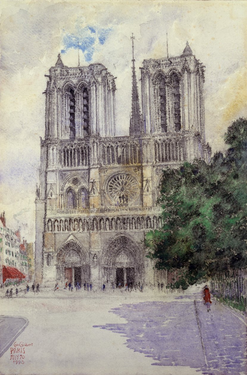 Kathedraal Notre Dame, Parijs door Cass Gilbert