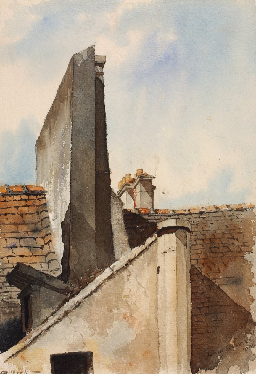 Latijns Kwartier, Parijs, 1880 door Cass Gilbert