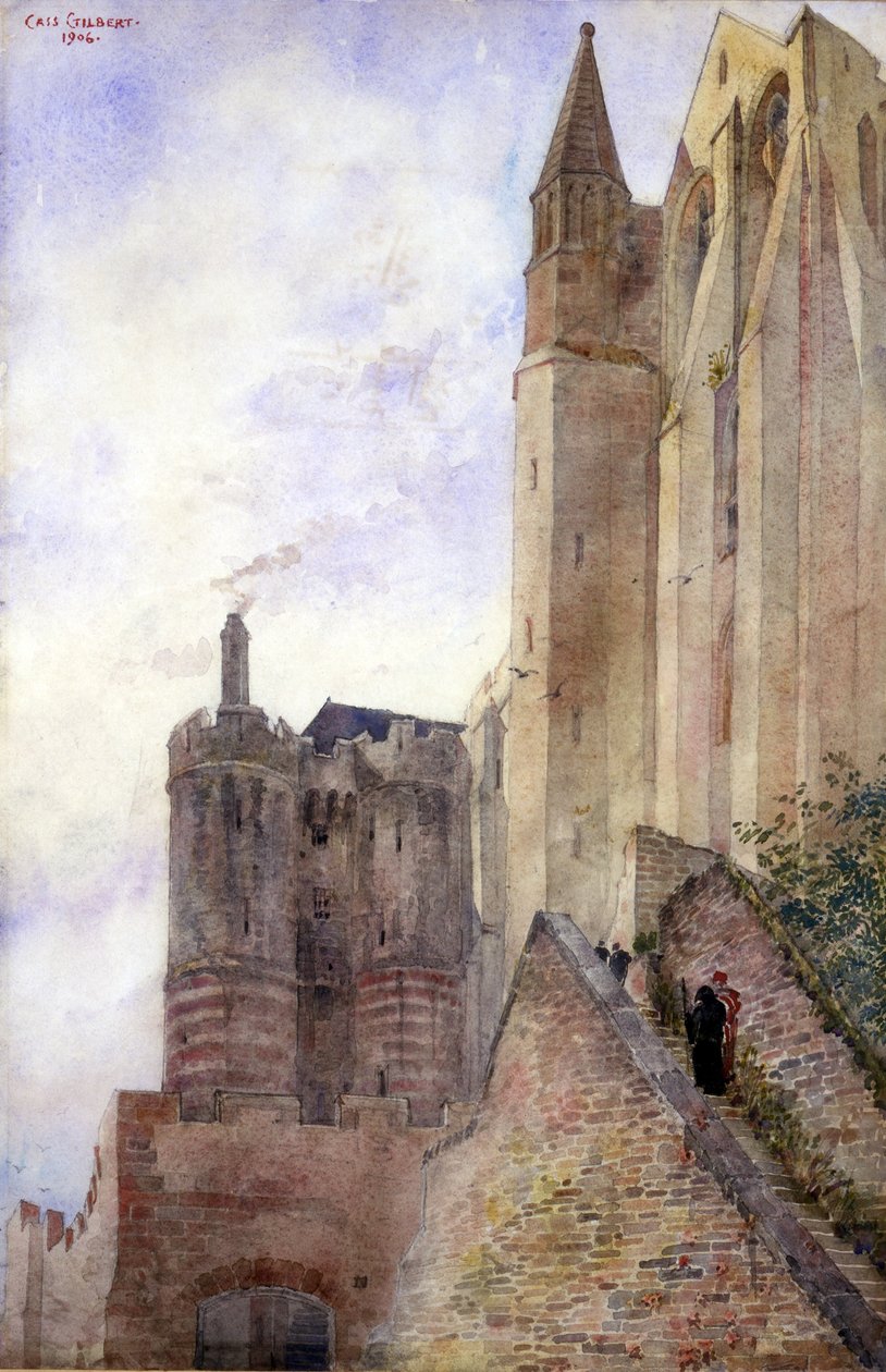 Mont Saint Michel, Frankrijk door Cass Gilbert