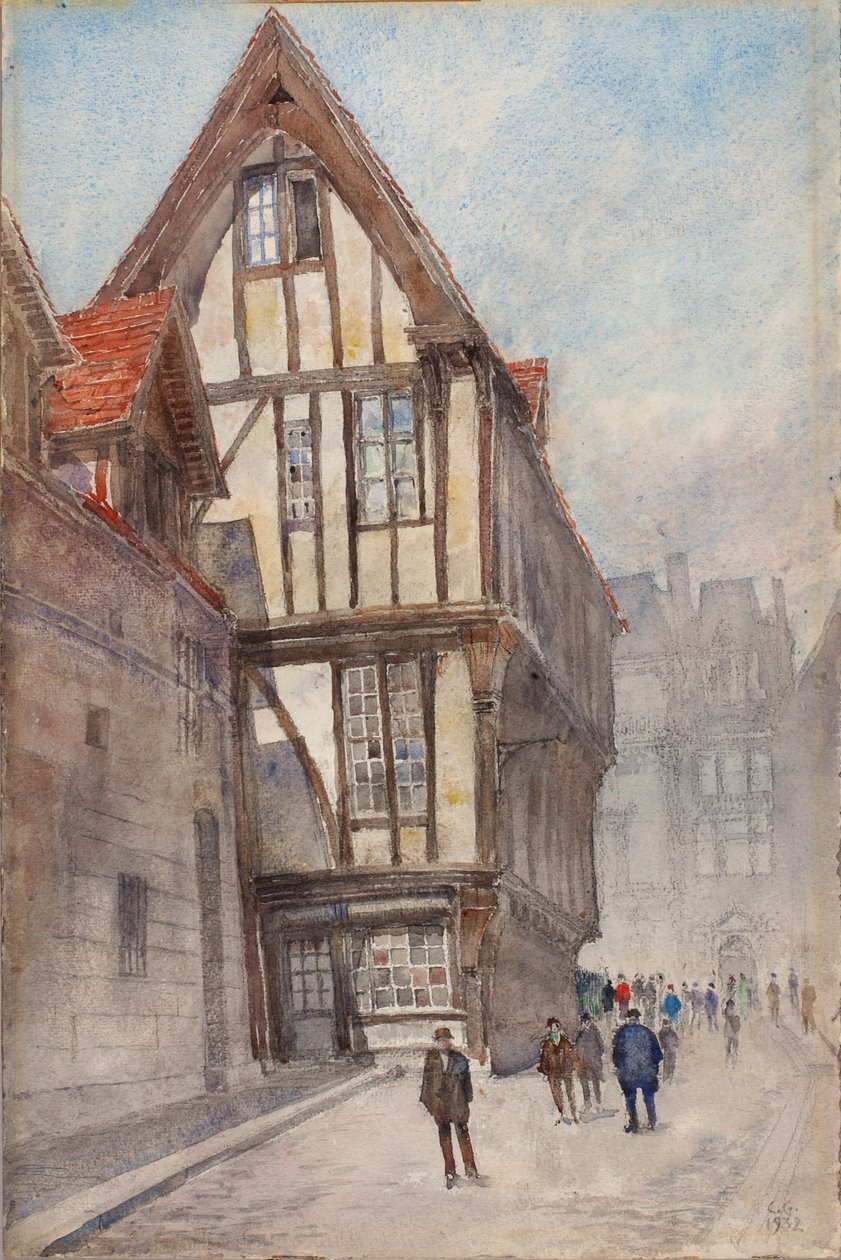 Oud huis in Rouen door Cass Gilbert