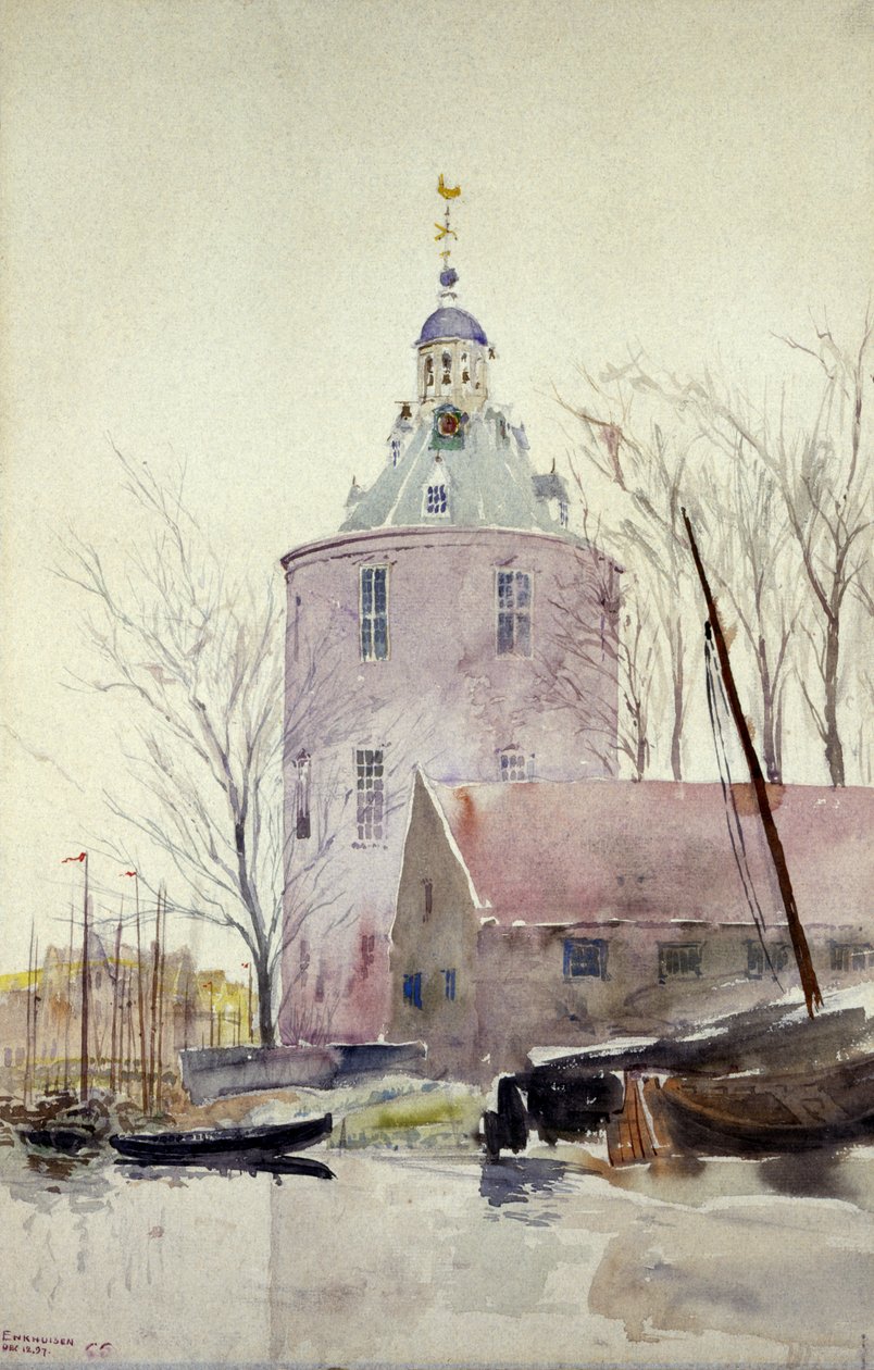 Toren in Enkhuisen, Nederland, 1897 door Cass Gilbert