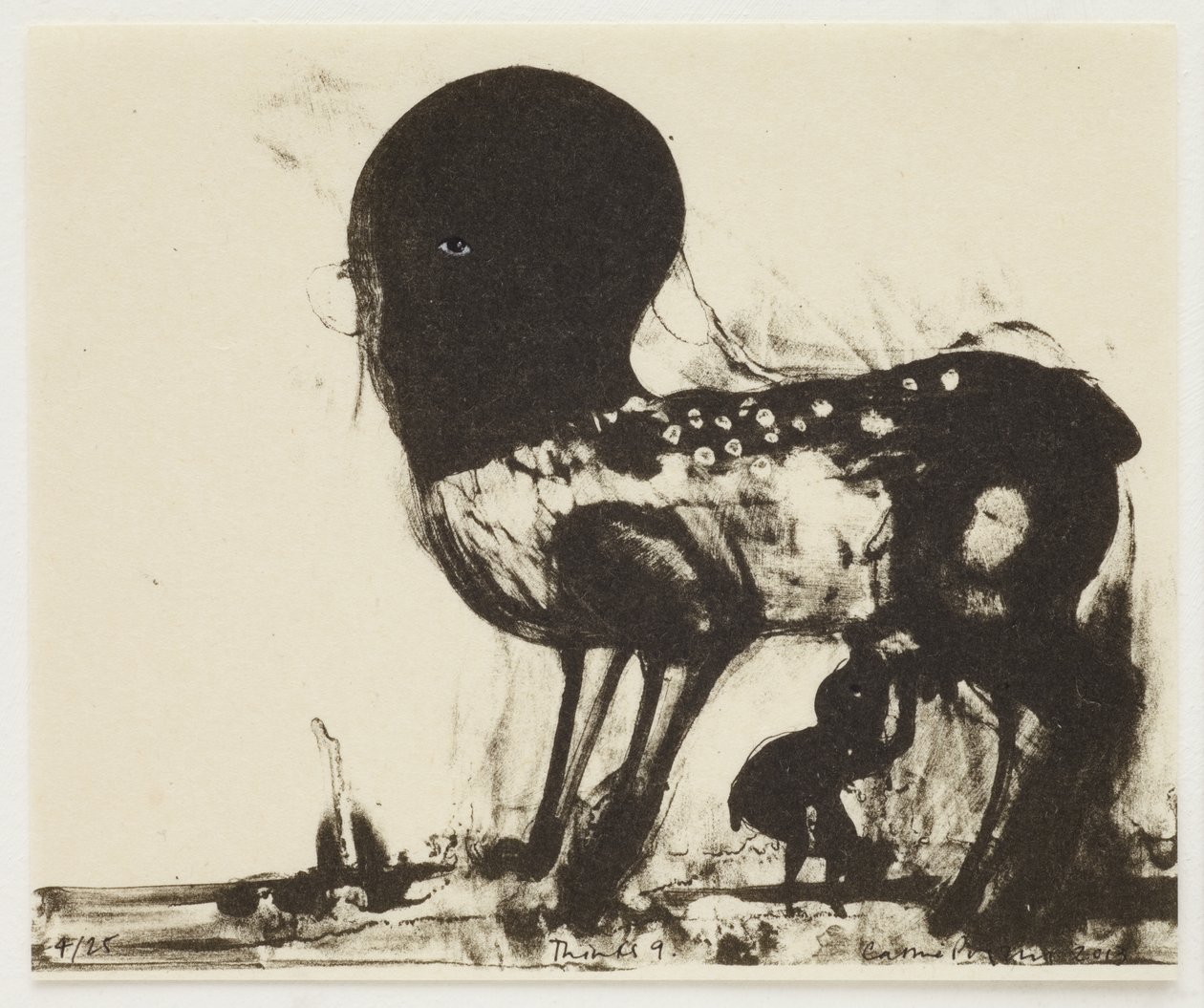 Denkt 9, 2013 (litho met handinkleuring) door Cathie Pilkington