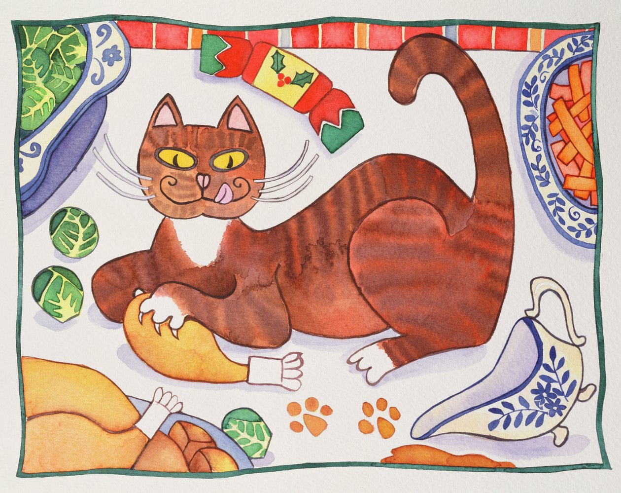 Kerstkat en de Kalkoen door Cathy Baxter