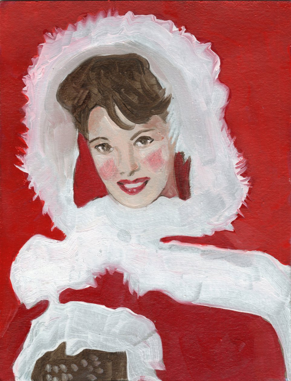 Annette, 2023 (olieverf op papier) door Cathy Lomax