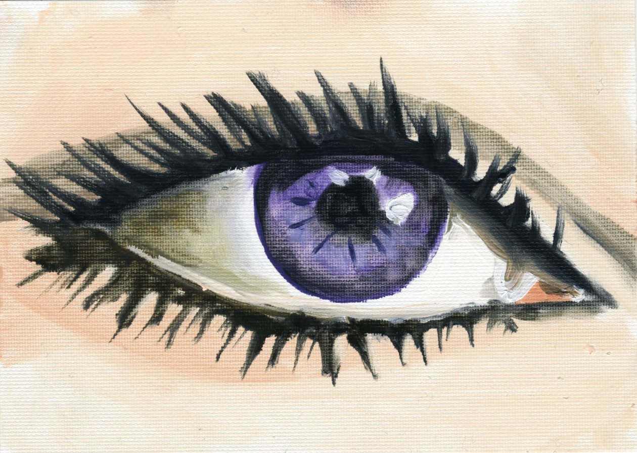 Liz, 2013 (olieverf op papier) door Cathy Lomax