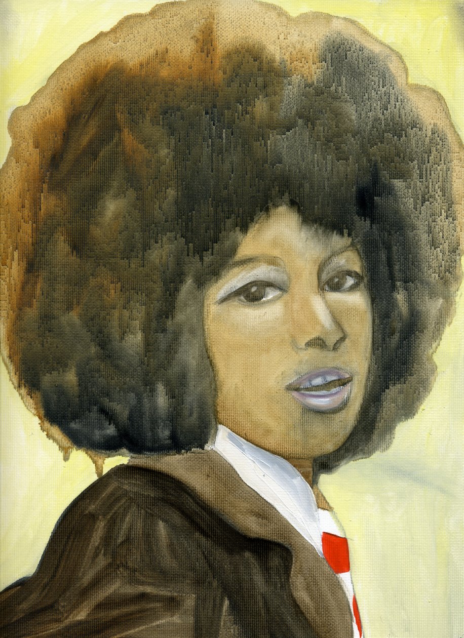 Marsha Hunt, 2007 (olieverf op papier) door Cathy Lomax