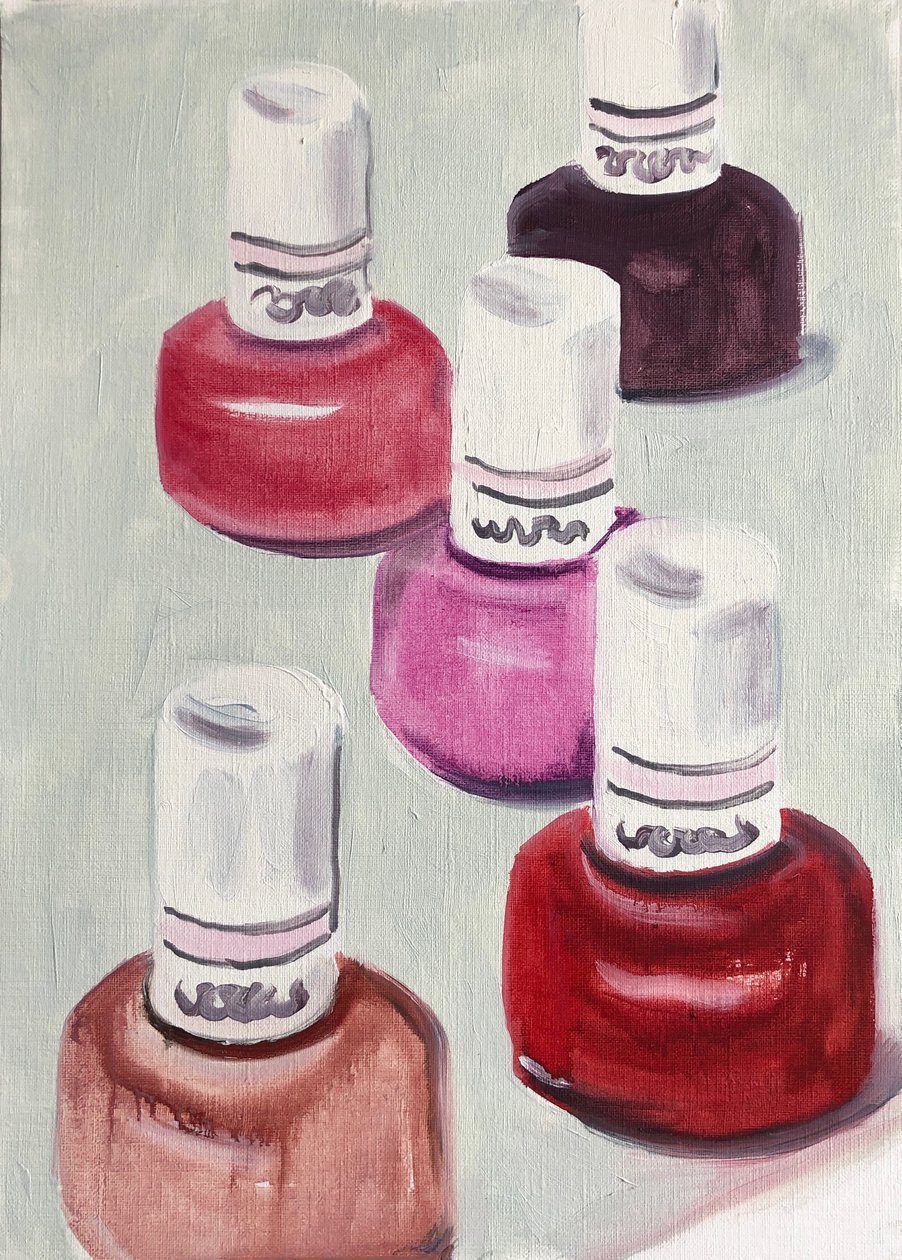 Nieuwe kleuren, 2019 (olieverf op papier) door Cathy Lomax