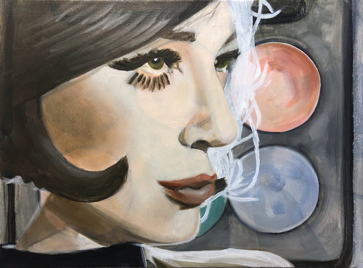 Schaduwpalet, 2021 (olieverf op linnen) door Cathy Lomax