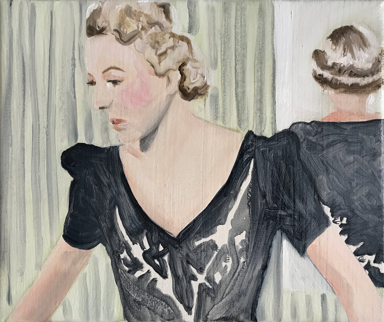 Splijten, 2017 (olieverf op linnen) door Cathy Lomax